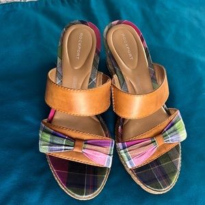 Rockport Size 6.5 wedged slip on shoes.